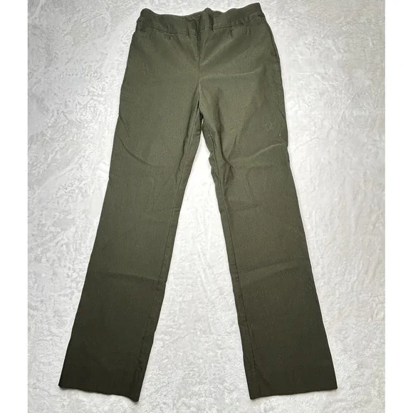 Chicos Women's .5‎ R ( 6 R) Dark Green Brigitte Pants Slim Ankle Pants Pull On - Picture 2 of 10